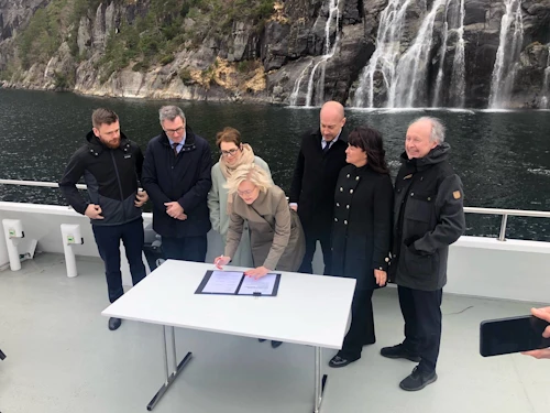 Frá undirritun sameiginlegrar yfirlýsingar norrænna heilbrigðisráðherra