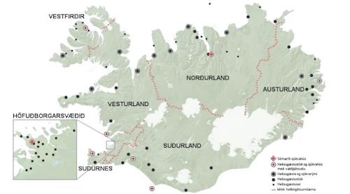 Heibrigðisumdæmi - þjónustukort