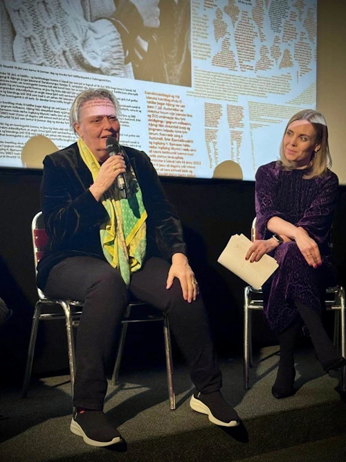 Hrafnhildur Gunnarsdóttir, leikstjóri og María Mjöll Jónsdóttir, sendiherra