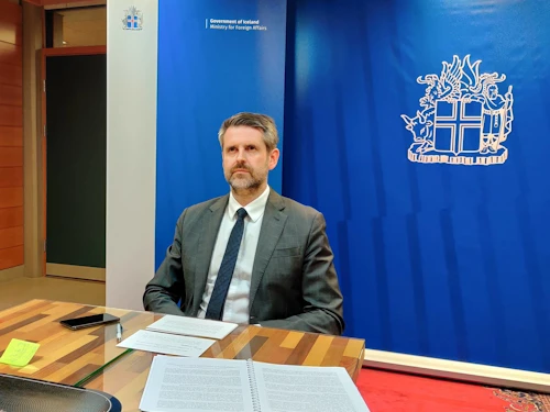 Martin Eyjólfsson ráðuneytisstjóri flutti ávarp fyrir hönd utanríkis- og þróunarsamvinnuráðherra