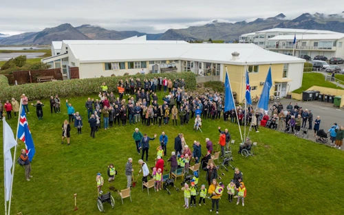Fyrstu skóflustungurnar teknar að nýju hjúkrunarheimili á Höfn í Hornafirði
