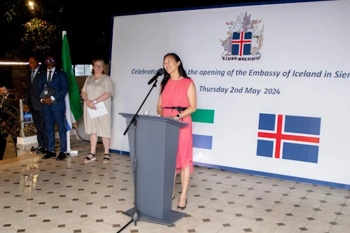 Ásdís Bjarnadóttir, Head of Mission, delivered remarks.