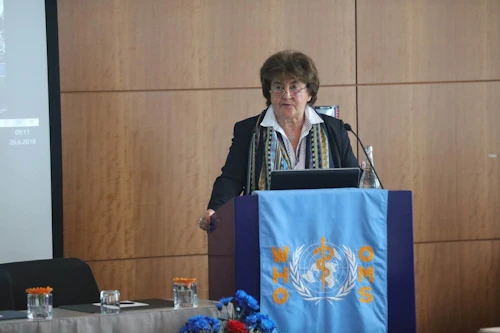 Dr. Zsuzsanna Jakab á fundi smáríkjafundar WHO í Reykjavík í júní 2018