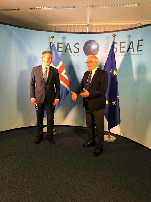 Guðlaugur Þór og Josep Borrell, utanríkismálastjóri ESB