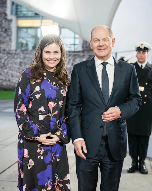 Katrín Jakobsdóttir forsætisráðherra og Olaf Scholz, kanslari Þýskalands.