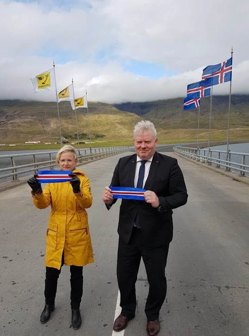 Sigurður Ingi Jóhannsson, samgöngu- og sveitarstjórnarráðherra, og Bergþóra Þorkelsdóttir, forstjóri Vegagerðarinnar.