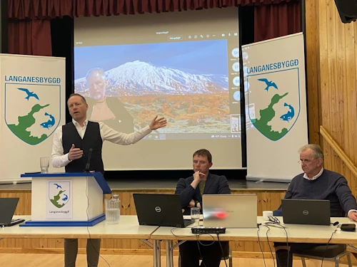 Guðmundur Ingi Guðbrandsson, umhverfis- og auðlindaráðherra, Þorsteinn Ægir Egilsson oddviti Langanesbyggðar og Björn S. Lárusson skrifstofustjóri Langanesbyggðar.