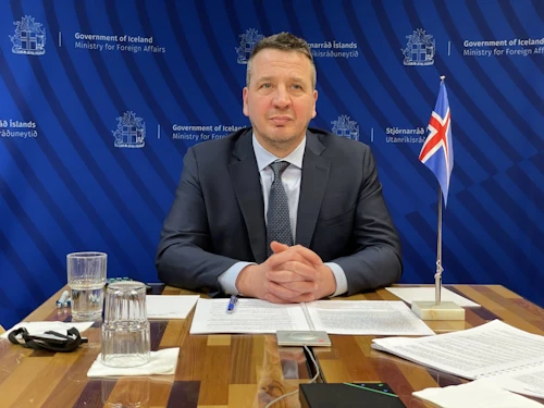 Guðlaugur Þór á fundinum í dag