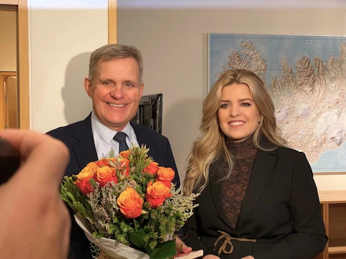 Jón Gunnarsson, nýr innanríkisráðherra, og Áslaug Arna Sigurbjörnsdóttir, fráfarandi dómsmálaráðherra