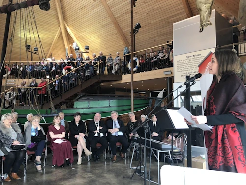 Katrín Jakobsdóttir, forsætisráðherra, á afmælishátíð Framsýnar á Húsavík