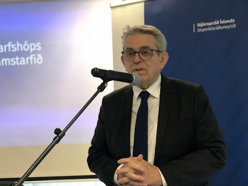 Björn Bjarnason, formaður starfshópsins, kynnti helstu niðurstöður á blaðamannafundinum