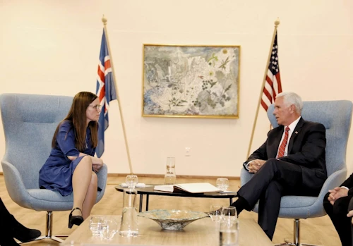 Katrín Jakobsdóttir, forsætisráðherra, fundar með Mike Pence, varaforseta Bandaríkjanna