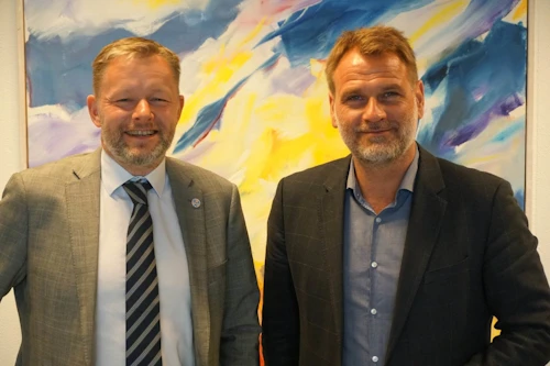 Þorsteinn Víglundsson félags- og jafnréttismálaráðherra og Árni Páll Árnason, formaður stjórnar Tryggingastofnunar