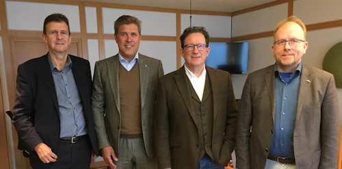 Haukur Hafsteinsson, Bjarni Benediktsson, Krisján Þór Júlíusson og Sigurður Eyþórsson