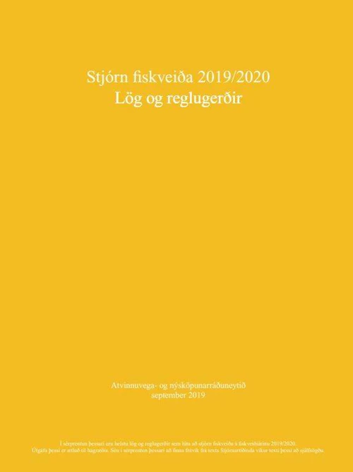 Stjórn fiskveiða 2019/2020