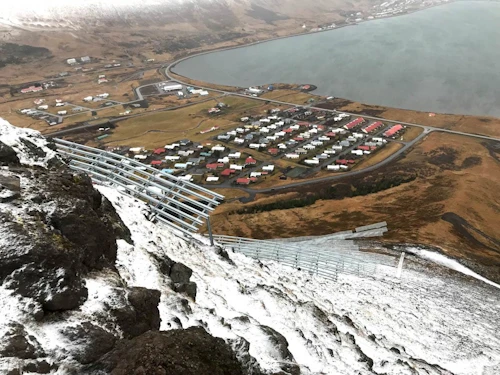 Snjóflóðavarnir í Kubba á Ísafirði.