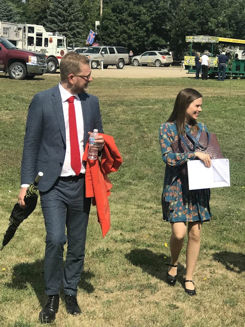Gunnar Sigvaldason og Katrín Jakobsdóttir