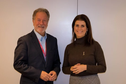 David Beasley, framkvæmdastjóri Matvælaáætlunar Sameinuðu þjóðanna og Þórdís Kolbrún Reykfjörð Gylfadóttir utanríkisráðherra.
