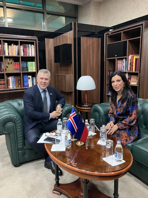 Tvíhliðafundur með Dominique Hasler, utanríkisráðherra Liechtenstein.