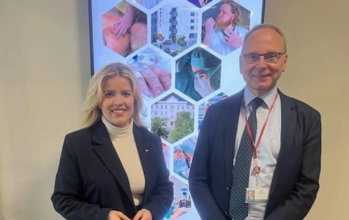 Áslaug Arna Sigurbjörnsdóttir og Runólfur Pálsson, forstjóri Landspítalans