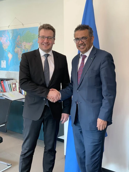 Guðlaugur Þór Þórðarson og Tedros Adhanom Ghebreyesus, aðalfrkvstj. WHO