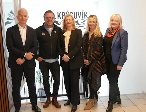 Frá heimsókn heilbrigðisráðherra í Krýsuvík á liðnu ári