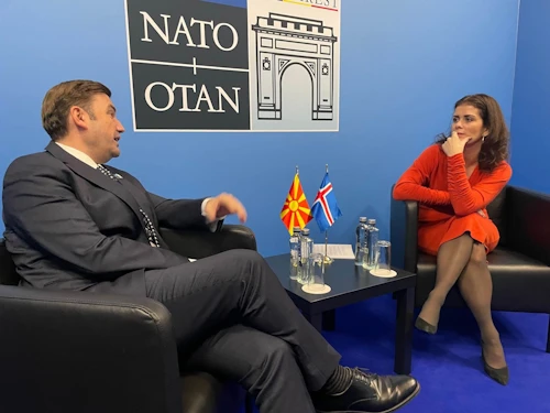 Utanríkisráðherrar Íslands og Norður-Makedóníu á rökstólum