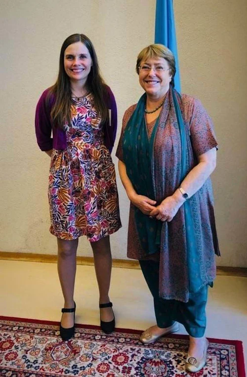 Katrín Jakobsdóttir, forsætisráðherra, og Michelle Bachelet, mannréttindastjóri Sameinuðu þjóðanna