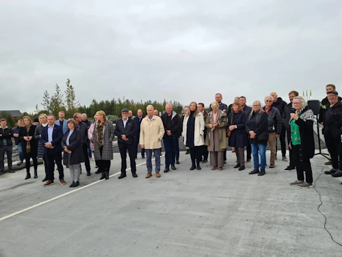 Gestir við opnunarathöfn Vegagerðarinnar.