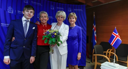 Kjartan Gunnsteinn Kjartansson, Kristín Eva Sigurðardóttir, Sigríður Snævarr og Berglind Ásgeirsdóttir. 