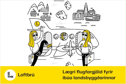 Loftbrú veitir 40% afslátt af innanlandsflugi fyrir íbúa landsbyggðarinnar.