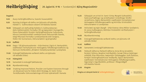 Dagskrá heilbrigðisþings