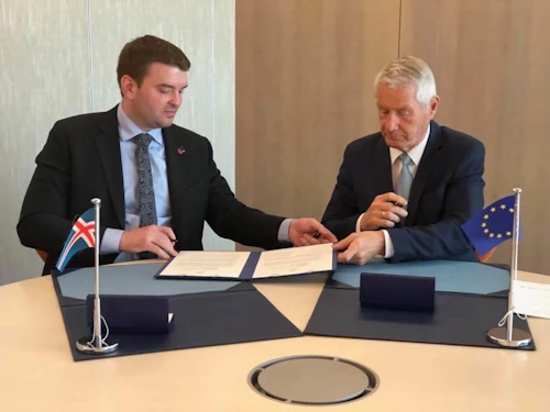 Ásmundur Einar Daðason og Thorbjørn Jagland