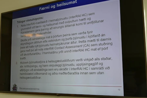 Frá kynningunni: Hluti af tillögum hópsins
