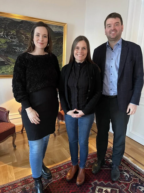 Ingileif Friðriksdóttir, framkvæmdastjóri Ketchup Productions, Katrín Jakobsdóttir forsætisráðherra og Ásmundur Einar Daðason, mennta- og barnamálaráðherra.