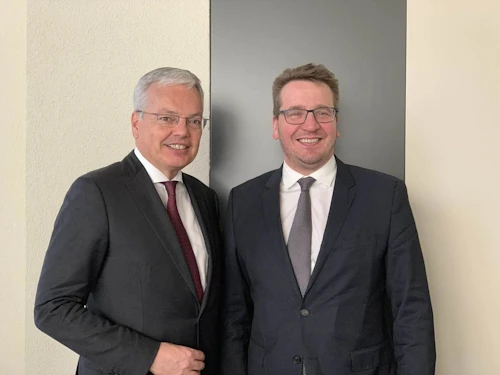 Didier Reynders, utanríkisráðherra Belgíu, og Guðlaugur Þór Þórðarson utanríkisráðherra