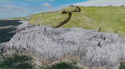 Hér sést hvernig gert er ráð fyrir að aðkoma verði í Staðarbjargavík að loknum framkvæmdum.