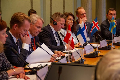 Frá fundi utanríkisráðherra Norðurlandanna með forsætisnefnd Norðurlandaráðs