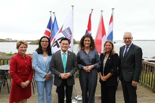 1.	Marie-Gabrielle Ineichen-Fleisch, Dominique Hasler, Jurin Laksanawisit, Þórdís Kolbrún Reykfjörð Gylfadóttir, Janicke Andreassen og Henri Getaz. Mynd: EFTA