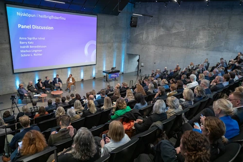 Frá ráðstefnu um nýsköpun í heilbrigðisþjónustu í Grósku 1. október 2025
