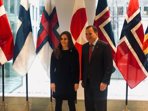 Katrín Jakobsdóttir, forsætisráðherra ásamt Stefan Löfven, forsætisráðherra Svíþjóðar