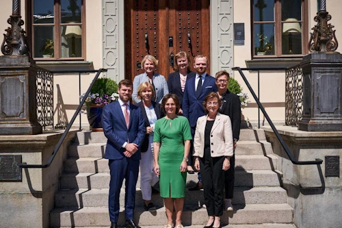 Samstarfsráðherrar Norðurlanda og fulltrúi Íslands á fundinum, auk framkvæmdastjóra Norrænu ráðherranefndarinnar. 