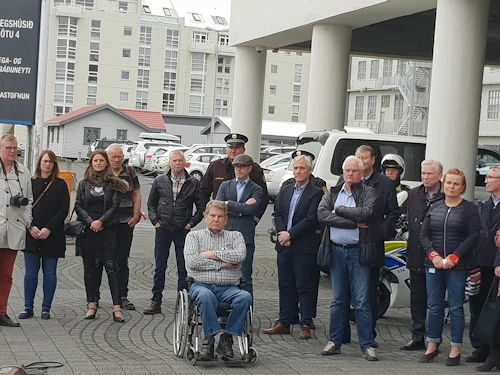 Svipmynd frá athöfninni.