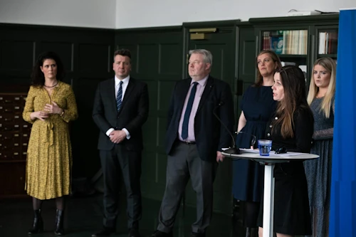Ráðherrar í ríkisstjórn Íslands á blaðamannafundi
