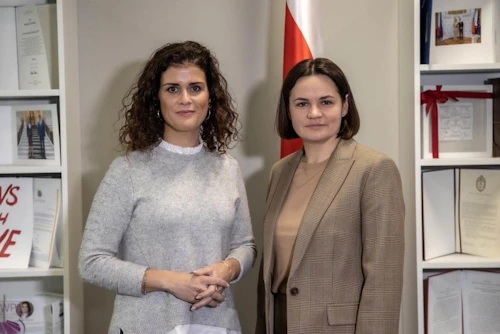 Þórdís Kolbrún og Sviatlanu Tsikhanouskaya