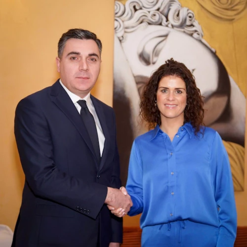 Þórdís Kolbrún Reykfjörð Gylfadóttir utanríkisráðherra og Ilia Darchiashvili utanríkisráðherra Georgíu.