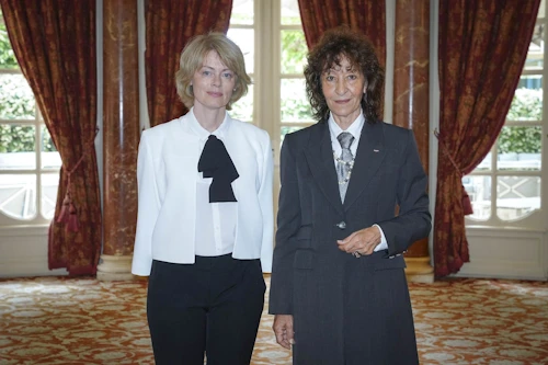 Unnur Orradóttir Ramette, sendiherra, og Marie-Catherine Caruso-Ravera, skrifstofustjóri alþjóðamála í utanríkisráðuneytinu