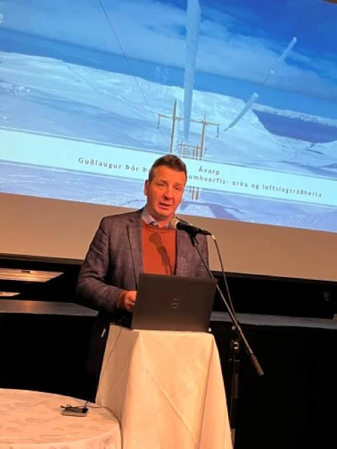 Guðlaugur Þór Þórðarson, umhverfis-, orku- og loftslagsráðherra ávarpar málþingið.