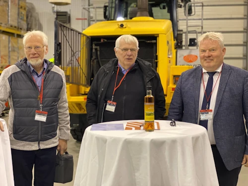 Ólafur Eggertsson, repjubóndi á Þóroddsstöðum, Jón Bernódusson hjá Samgöngustofu og Sigurður Ingi Jóhannsson, samgöngu- og sveitarstjórnarráðherra.