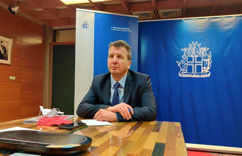 Guðlaugur Þór Þórðarson, utanríkis- og þróunarsamvinnuráðherra, á hátíðarfundi í tilefni 75 ára afmælis Sameinuðu þjóðanna. 